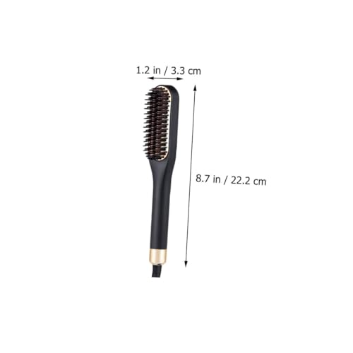 Peine eléctrico alisador de barba Ciieeo con 3 niveles, peine alisador de cabello mini para hombres, enchufe estadounidense dorado, herramienta térmica para grooming de cabello corto y cuidado de barba miniatura 2