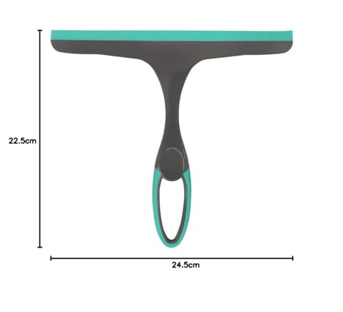 JVL 20-043GY Hand Held Wiper Blade Window Squeegee, Grey/Turquoise