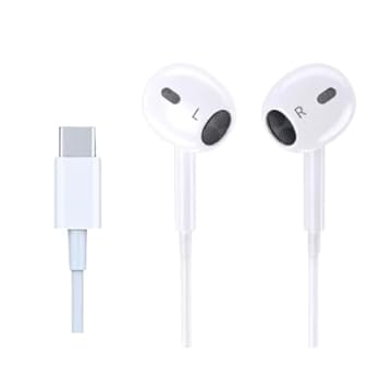 Fone de Ouvido com Fio - Entrada Tipo C, Redução de Ruído até 99,15%, USB-C, Cabo de Tecido Antitramado, Qualidade Premium, Compatível com Samsung, Motorola, LG PREMIUM, Tipo C - 3° Geração