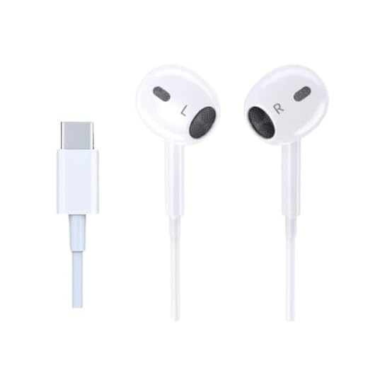 Fone de Ouvido com Fio - Entrada Tipo C, Redução de Ruído até 99,15%, USB-C, Cabo de Tecido Antitramado, Qualidade Premium, Compatível com Samsung, Motorola, LG PREMIUM, Tipo C - 3° Geração