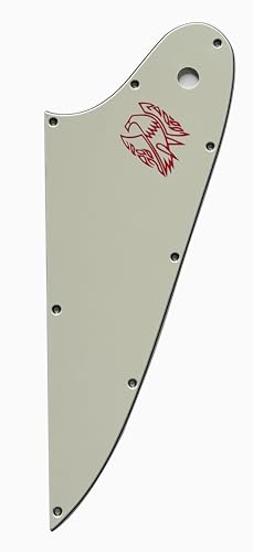 For Gibson Firebird Guitar Slinger Parts Style Guitar Pickguard Scratch Plate (3 Ply Parchment(Red Logo))