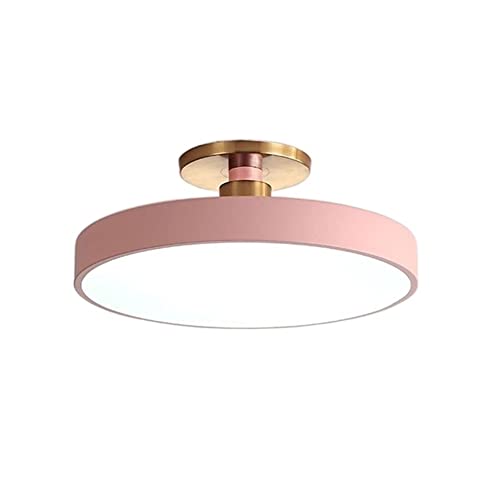 Plafonnier LED chambre scandinave gris variable 12 pouces luminaire rond plat
