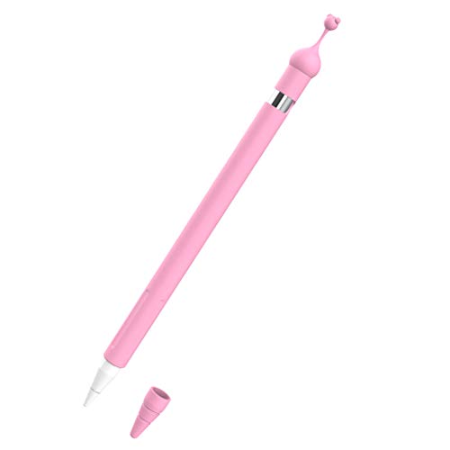 Capa protetora flexível macia de borracha de silicone para Apple Pencil 1ª geração – Rosa