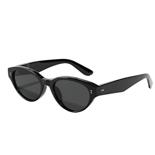 Lunettes de soleil œil de chat pour femmes LVTFCO monture vintage rétro noire