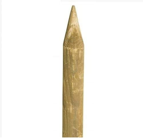 Italfrom 4668 Piquet, en bois de pin tourné et imprégné - Pour clôture, barrière et palissade - Diamètre de 6 cm et hauteur de 100 cm Cover