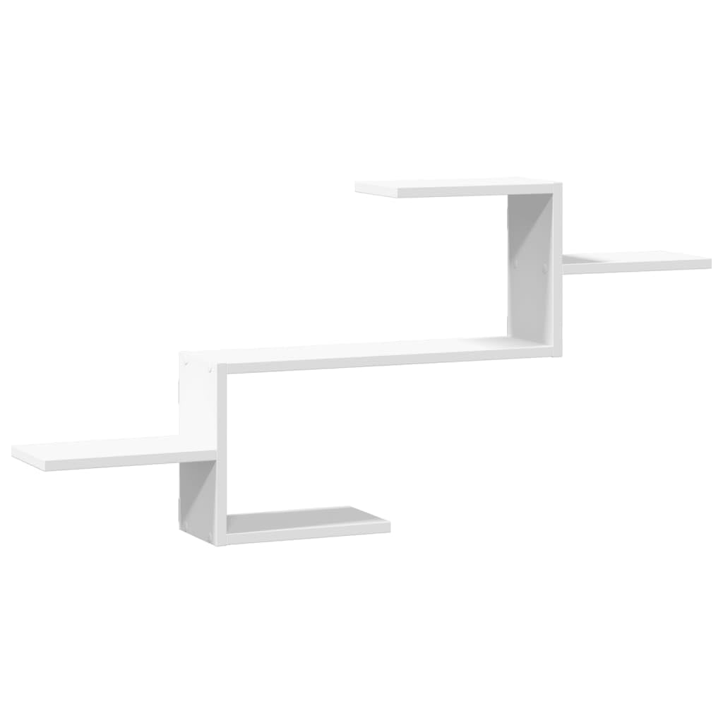 vidaXL Estante de Pared Madera de ingeniería Blanco 104x15x49 cm, Estante Flotante, Estante Flotante de Pared, Estante de exhibición de Pared