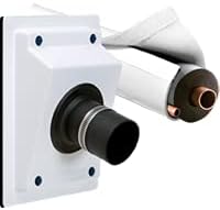 Infinitech Airex TITAN OUTLET WITH E-FLEX GUARD KIT- TGS-675W72CW- Complete Kit Includes Wall Outlet & Rubber Lineset Guard To Protect Copper Line Insulation From Sun Damage (White)