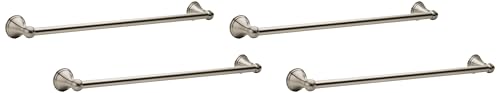 Image of Moen Preston Collection Brushed Nickel 18-Inch Single Bathroom Towel Bar, DN8418BN (Pack of 4)