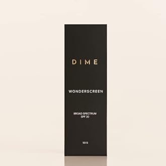 DIME Beauty Wonderscreen SPF 30, Clean, Mineral Face Sunscreen, Non-Whitening Sunscreen, Facial Sun Block, 50 G