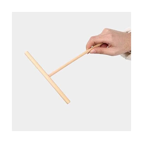 1Pc Brown Wooden T Shape Crepe Maker Pancake Spreader Stick Stick Chinese Crepes Pie Tools Kitchen Accessories Kitchen Diy Tools，Crepe Makers，Small Appliances