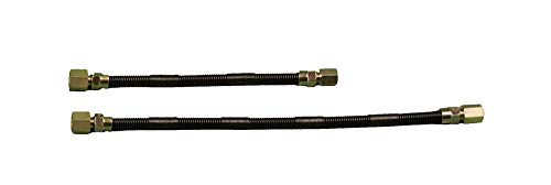 Dreffco 3/8 Inch x 18 Inch Non-Whistle Gas Flex Line for NG or LP Fire Pits and Fireplaces