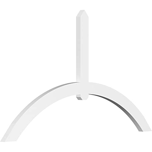 Ekena Millwork GBP072X42X0204ARC00 Archdale Architectural Grade PVC Gable Brackets 72"W x 42"H x 2"D x 4"F, 14/12 Pitch