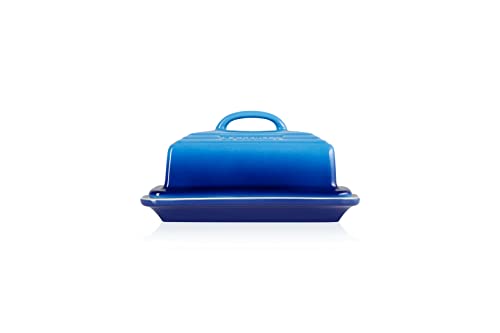 Le Creuset Stoneware Butter Dish, 900 g, 17 x 12.5 x 9 cm, Azure, 70837172200000, Azure Blue - Image 3