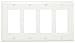 Legrand - Pass & Seymour TP264WCC10 Trade Master Nylon Wall Plate with Four Decorator Openings, Four Gang, White