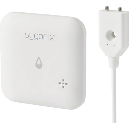 Sygonix SY-6735646 Wassermelder mit App-Steuerung, mit internem Sensor, mit externem Sensor batteriebetrieben