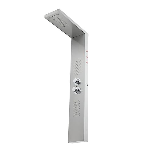 Shower Panel, Luxury Bathroom Shower Faucets， LED Shower Panel Column Bathtub Mixer Tap ，Multifunctional Hand Shower Temperature Screen