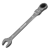 e-choice ラチェットレンチ 17mm ソケットレンチ フレキシブルギアレンチ レンチ工具 18001-17