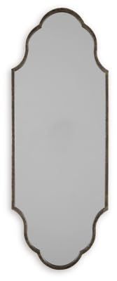 Signature Design By Ashley False Casual 43.7 Inch Keyhole Designed Accent Mirror, Antique Gold Finish #TOP2