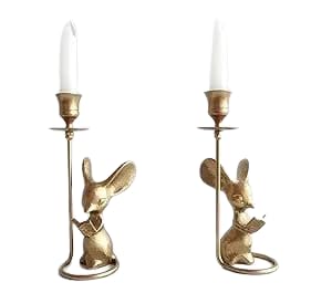 Aarfa Creations Iron Pine Cone Candlesticks/Pine...