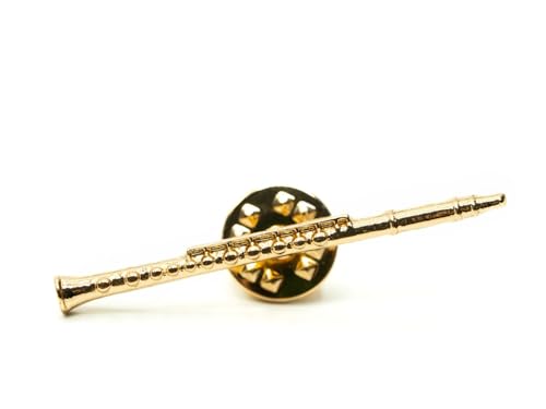 Clarinete pin de solapa dorado, el regalo de bisutería perfecto para músicos