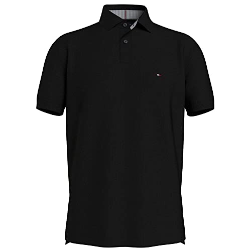 Tommy Hilfiger Herren 1985 Regular Polo Mw0mw17770 Kurzarm Poloshirts , Schwarz (Black), L