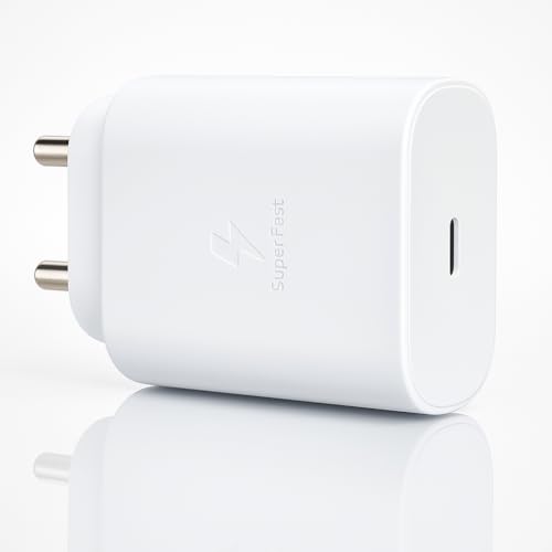 Image of 25W Type-C PD 3A Fast Charging Adapter Compatible with A17|A36|A55|A16|M36|M35|M07|M17|M05|M06|F36|F56|F06|F05|Tablet & Other 25Watt USB C Superfast Charge Charger|Travel Adaptor-White