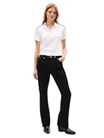 Tommy Hilfiger Women's Slim Pique Polo, Optic White TH, XS