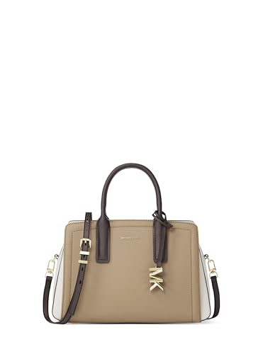 Michael Kors Laila Small Satchel, Gold-Tone Hardware/Tricolor Embossed Leather/Husk Multi