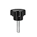 Tool parts Star Knob Grip M6 x 15mm Male Thread Steel Zinc Stud PP Black