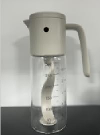 Salad Dressing Cruet Salad Dressing Mixer Bottle Salad Dressing Shaker 10oz Homemade-Leak Proof Glass salad cups Juice Storage Ketchup, Gray