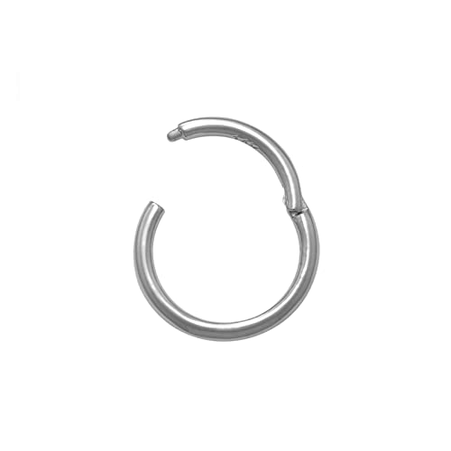 14K Real Solid Gold Clicker Hoop Earring - 16 & 18 Gauge Gold Hoop Nose Rings for Women Men - Helix Cartilage Tragus Conch Daith Piercing Jewelry - Perfect Minimalist Design - Sold as a Single2