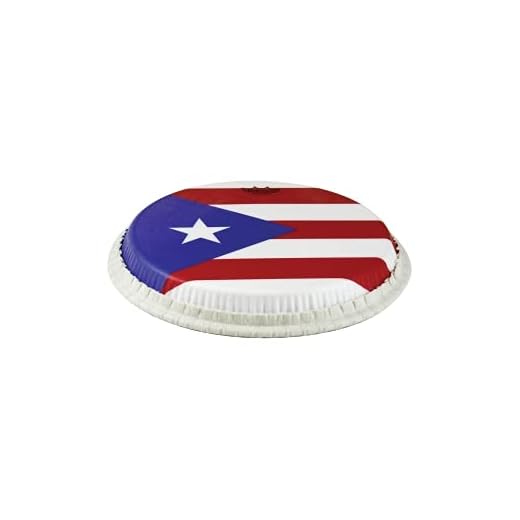 Remo 12.5" Skyndeep Tucked Conga Head with Puerto Rican Flag Graphic