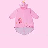 CHEOTIME Children's Raincoat, Cloak Type Boy Raincoat Suit, Cute Cartoon Print Rain Gear Poncho for Primary School Students (L(Suitable for Height 100‑110cm))