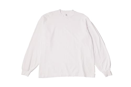 [���T���[���X�A�p����] L/S Grmnt Dye Crew Neck 6.5oz-1807GD-WHITE-S