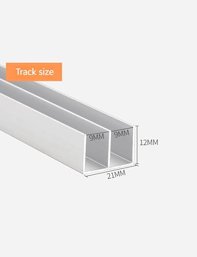 Riel de vidrio de aleación de aluminio premium para puertas de vitrinas de oficina 2