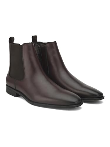 Image of ALBERTO TORRESI Royal Look Chelsea Boots for Men - Stylish Leather Ankle Boots with Classic Design, Comfortable Fit, and Durable Sole - Ideal for Casual and Formal Footwear