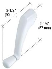 White Folding Roto-Drive Crank Handle