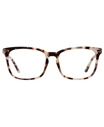 Image of DUCO Retro Square Blue Light Glasses For Men Blue Ray Blocking Glasses Computer Gaming Glasses Nylon Lens Acetate Frame Tortoise 8302