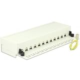 Delock Desktop Patchpanel 12 Port Cat.6A weiß