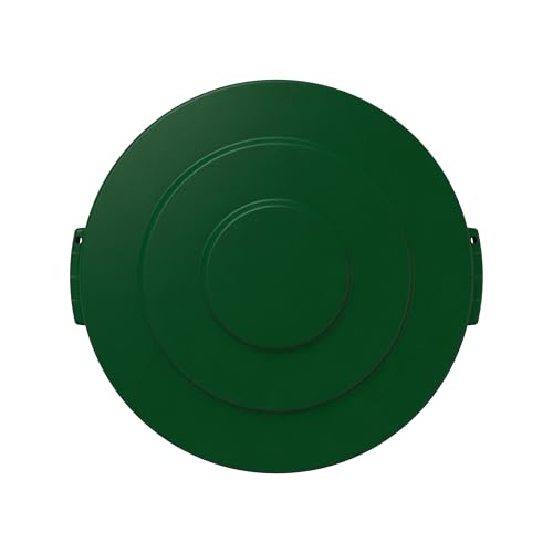 Image of SPARTA Bronco Waste Container Trash Can Lid, Round Trash Bin for Disposal, 10 Gallons, Green