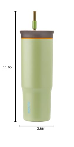 Image of Owala Tumbler Stainless Steel Water Bottle 24 oz Brave Adventures | 2-in-1 Sip-or-Swig Lid | Splash-Resistant Lid | Reusable Straw | Cup Holder Friendly | Right & Left Hand Friendly