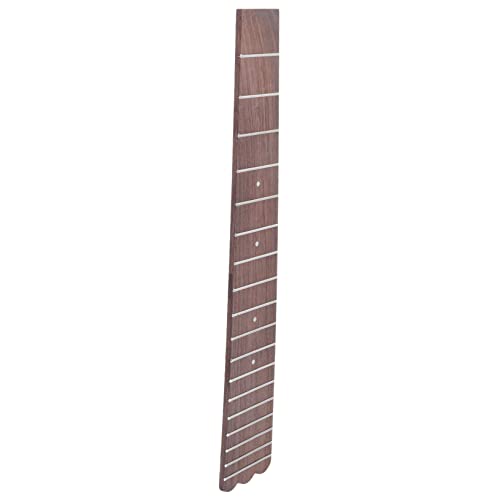 Yardwe Wooden Ukulele Replacement Fretboard Rosewood Guitar Fingerboard with Frets Durable and Safe Material for Easy Installation and Use