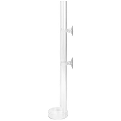 Hffheer Fish Shrimp Feeder Tube and Plate Acrylic Clear Shrimp Feeding Tube Aquarium Fish Tank Feeder for Crystal Shrimp Tropical Fish(20cm) Cover