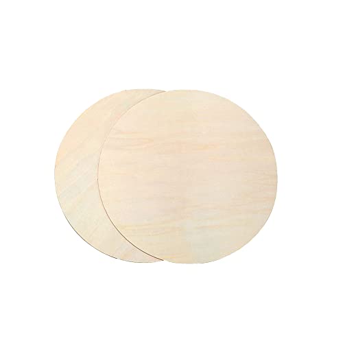 2 pezzi 35 cm rotondi in legno grezzo rotondi in legno artigianale cerchi in legno vuoto cartelli in legno dischi in legno fette decorazioni per la casa