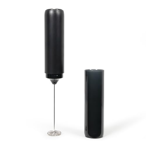 LIVOO DOD225N - Espumador de leche eléctrico recargable - silenciador, batidor de acero inoxidable, compacto