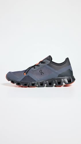 Image of On Men's Cloud X 3 AD Sneakers, Eclipse | Flame, Black, Orange, 7 Medium US