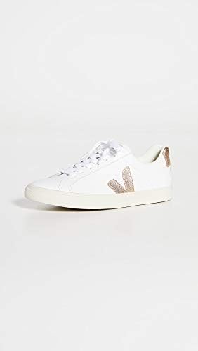 Veja Women's Esplar Logo Sneakers, Extra-White/Platine, 7 Medium US | Image 1