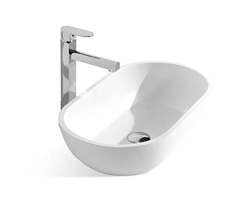 Buy 2 get 3 Kingsman Stone Resin Series Solid Surface Modern Bathroom Vanity Vessel Sink (VIOLA)