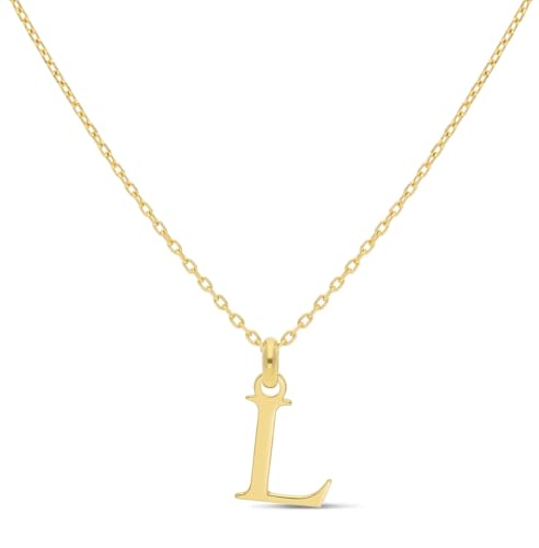 Collier charm petite lettre plaqué or pour femme