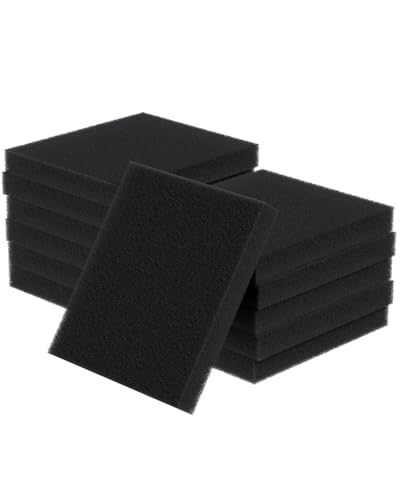 Pawfly Aquarium Filter Media Pad, Fish Tank Filter Cartridge Filter Foam Pad Inserts for ML350, 12 Pack (6.3" x 5.5" x 0.8")